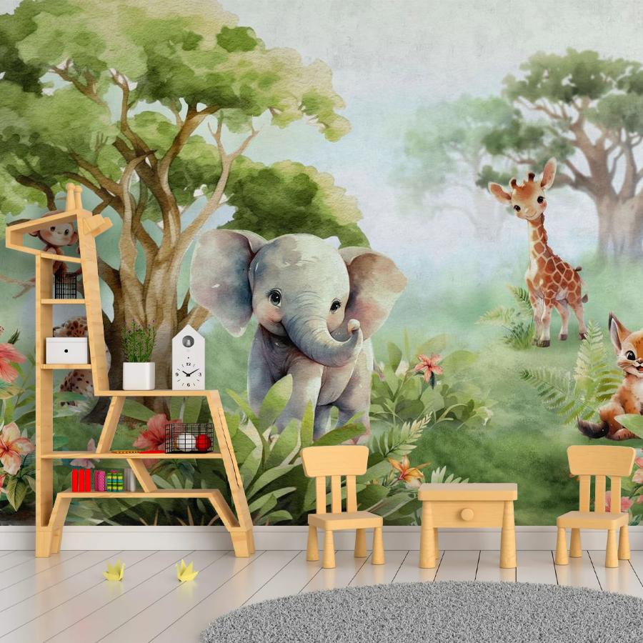 фотообои слоник под деревьями 12-1766 фотообои слоник под деревьями 12-1766