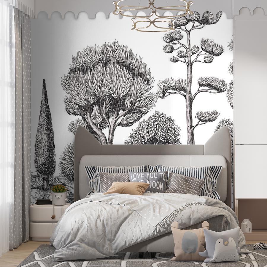 фотообои деревья серые 9-1965