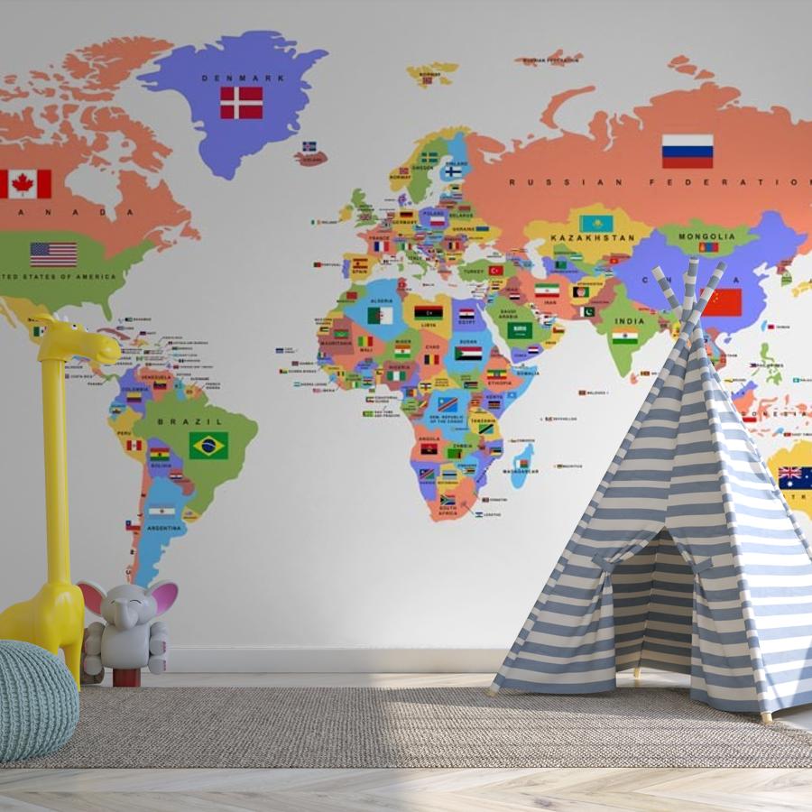 фотообои цветная политическая карта 14-586 фотообои цветная политическая карта 14-586