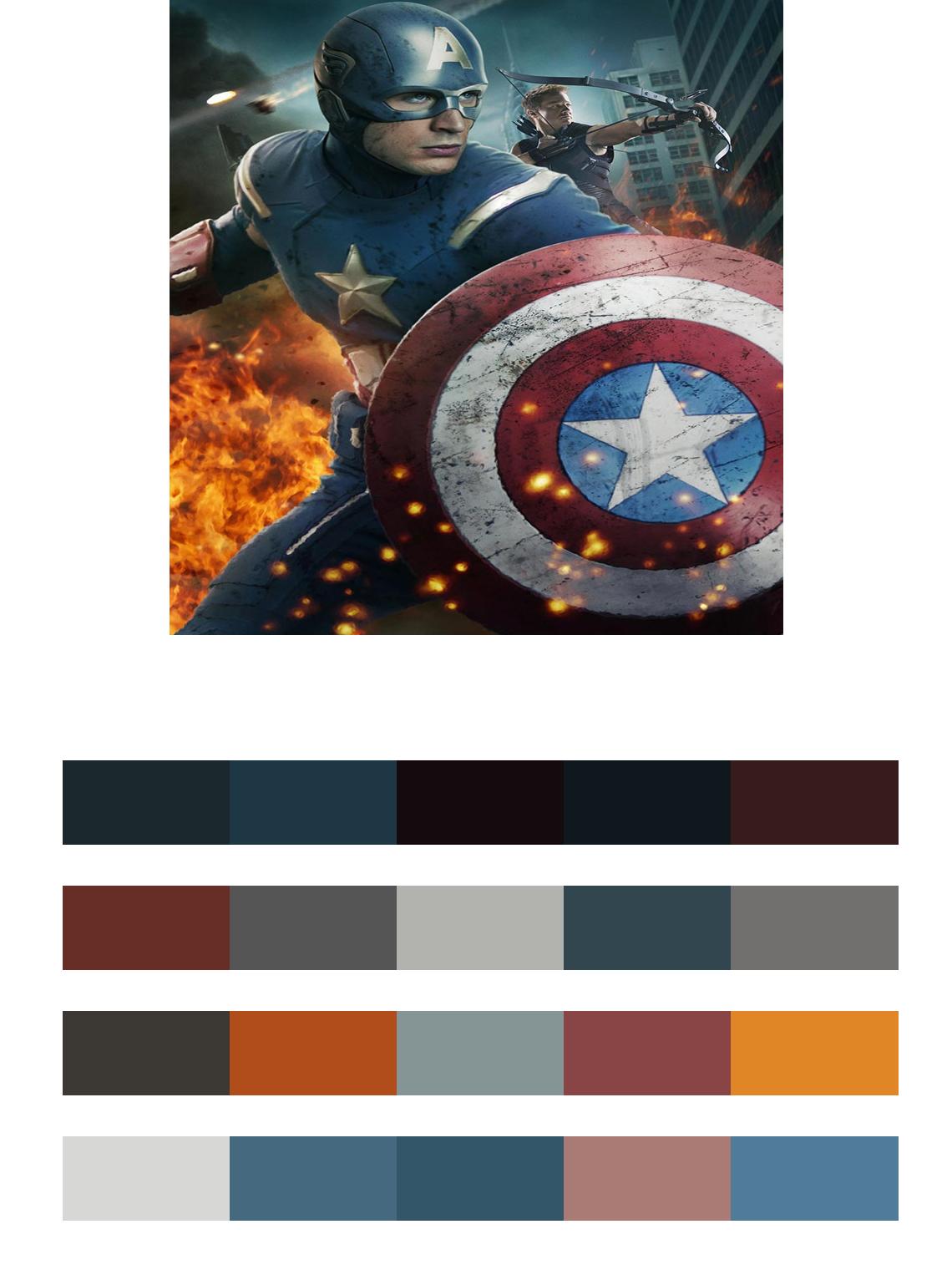 Капитан Америка и Соколиный глаз цвета