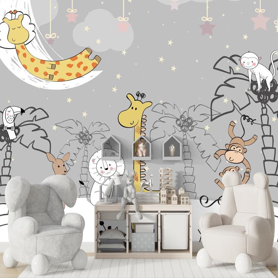 фотообои милые зверята на полянке 12-1312