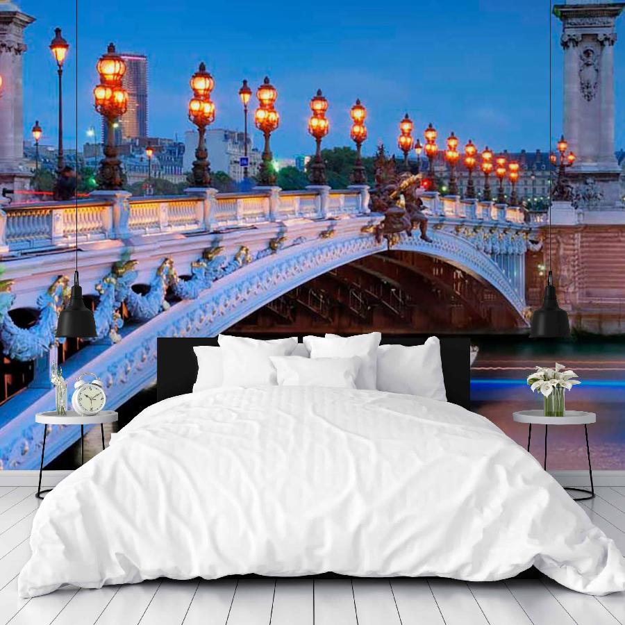 мост в париже с фонарями 9-794