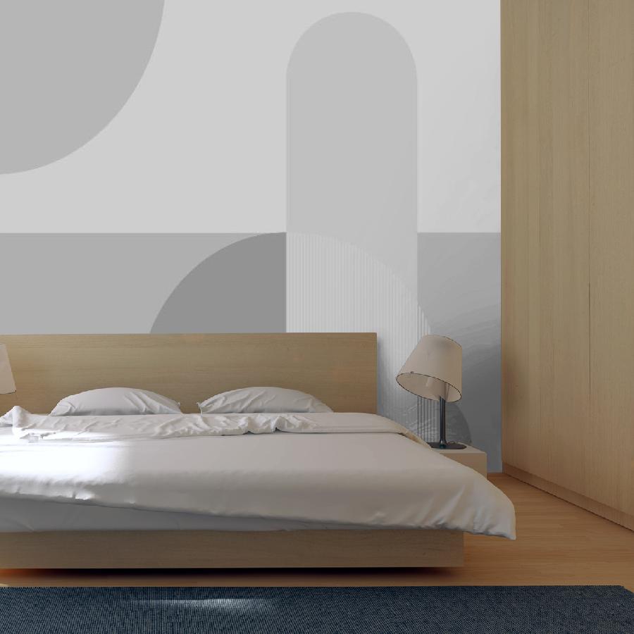 фотообои серый орнамент геометрический 14-1053