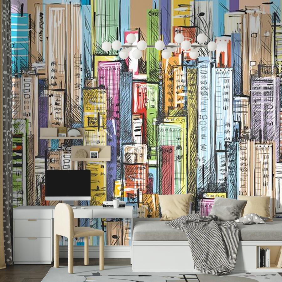 фотообои 3д город рисунок 9-1935