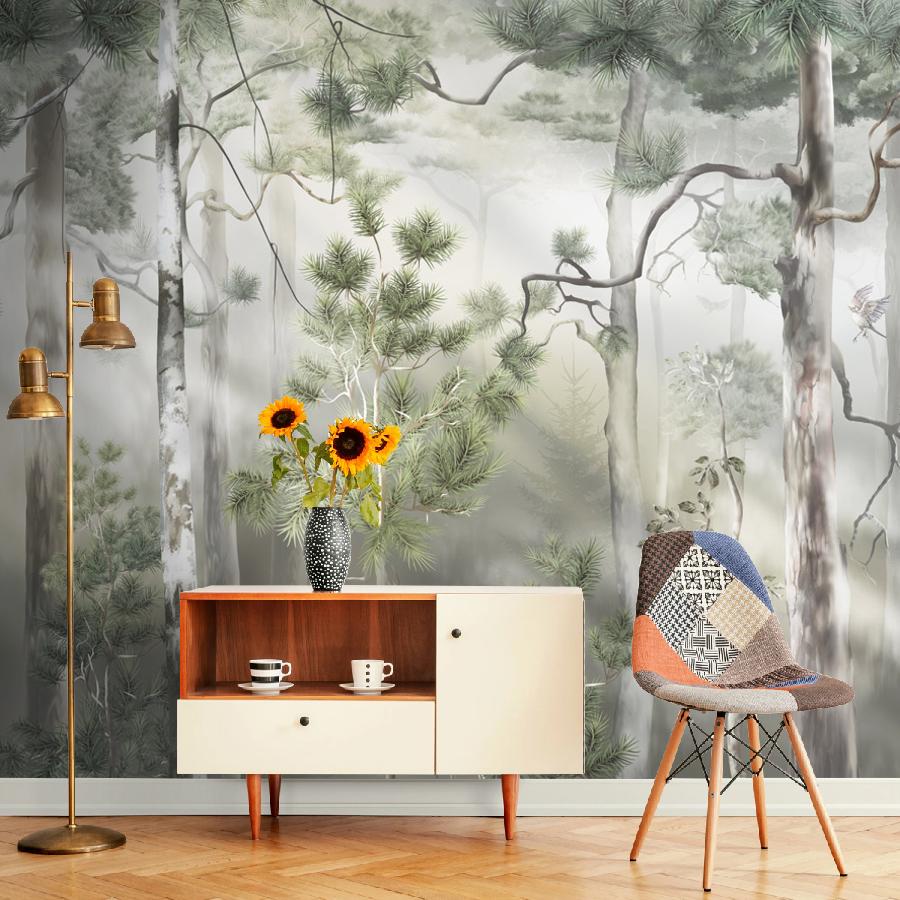 фотообои лес в солнечных лучах 13-869 фотообои лес в солнечных лучах 13-869