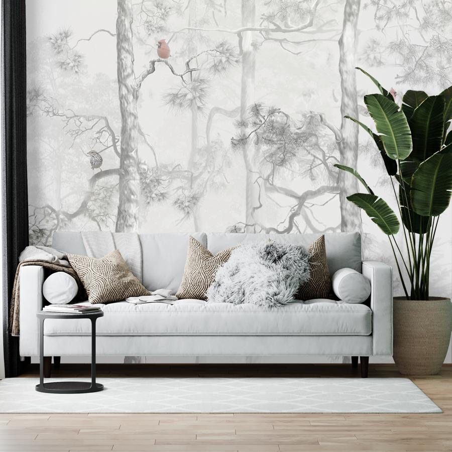 фотообои лес сосновый фон 7-995