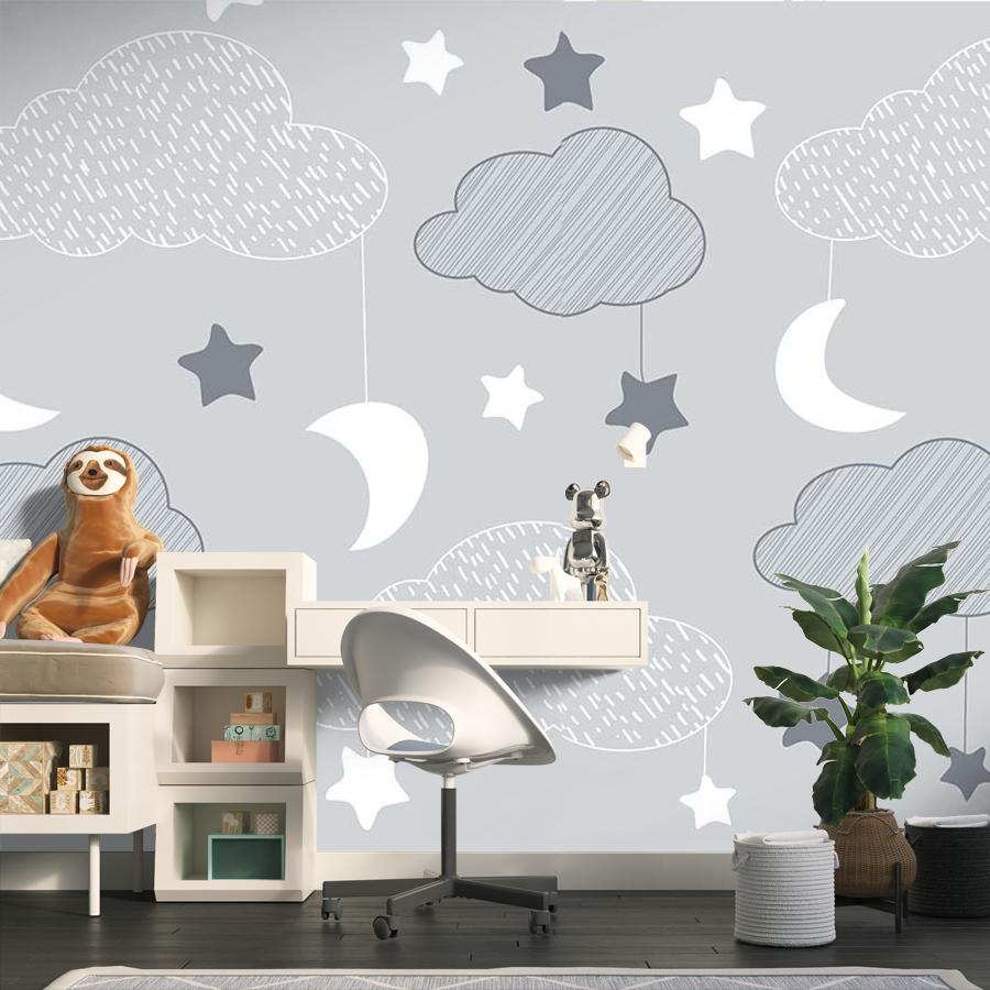 Фотообои и фотообои облака серые 12-710