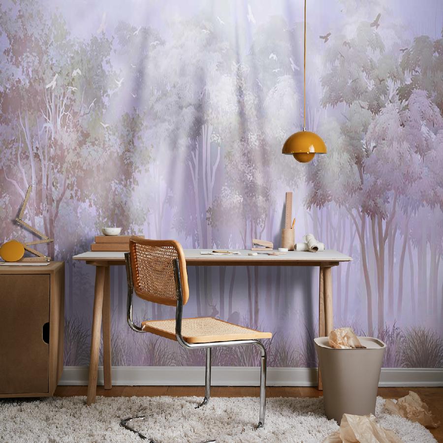 фотообои лучи солнца в лесу 13-405