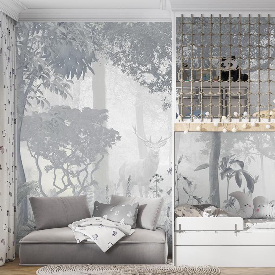 фотообои фоновые деревья в тумане 9-1398