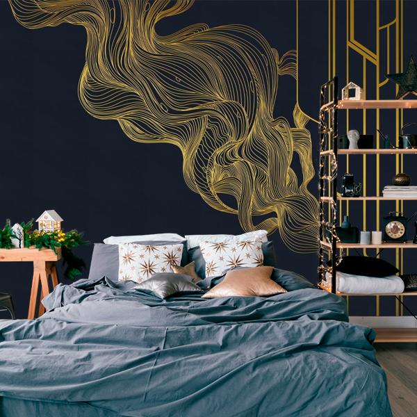 фотообои роскошные линии на темном фоне 14-924