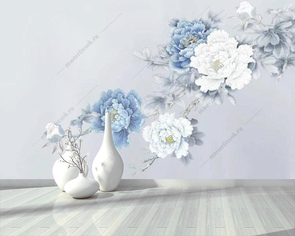 голубые пионы 15-907