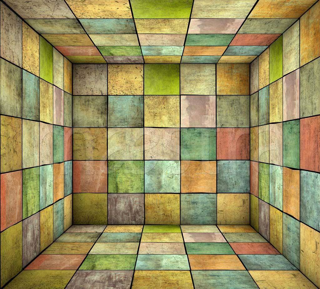 Фотообои 3д абстракция кубическая