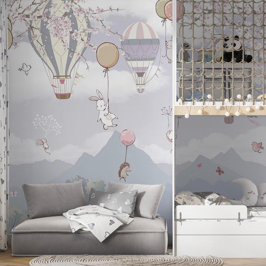 фотообои воздушные шары на голубом фоне 12-1357