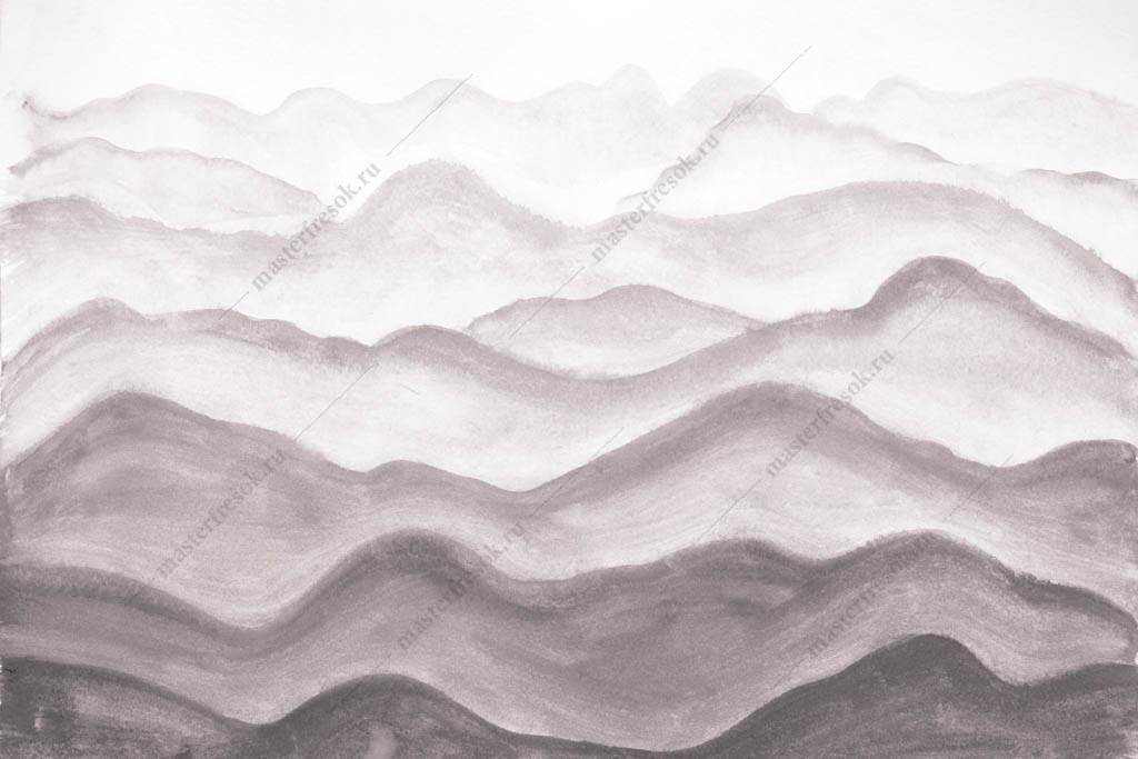 Фотообои Серые рельефные волны