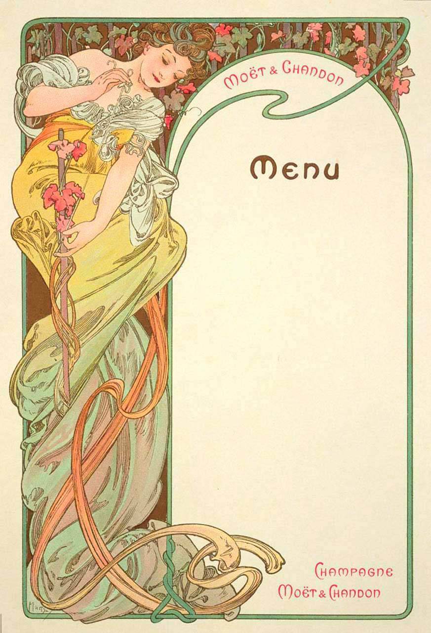 фотообои альфонс мариа муха - меню2 8-247