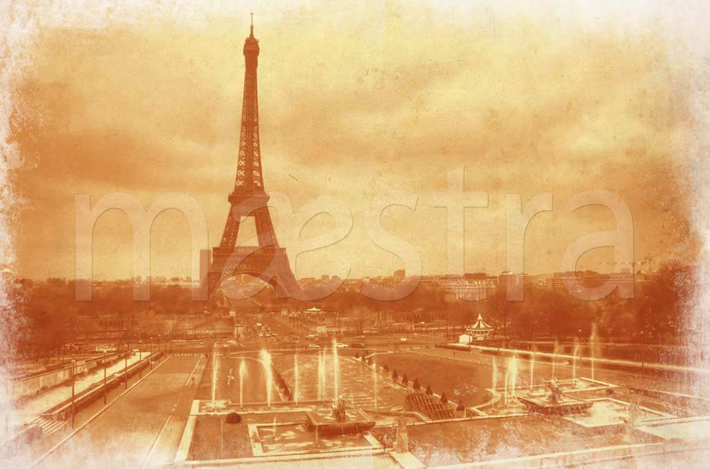 Фотообои Состаренная картинка Парижа