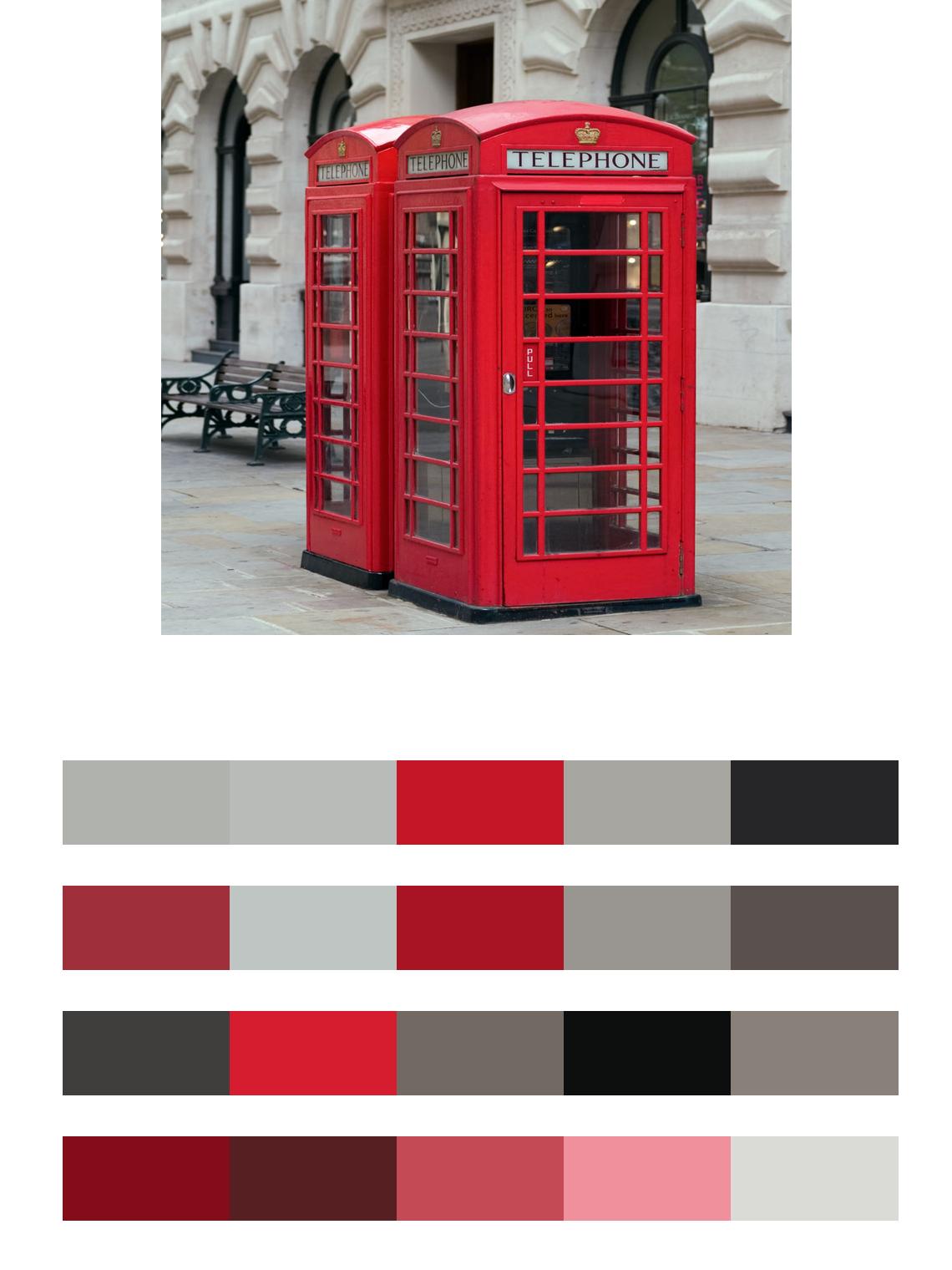 Телефонная будка вечернего Лондона цвета