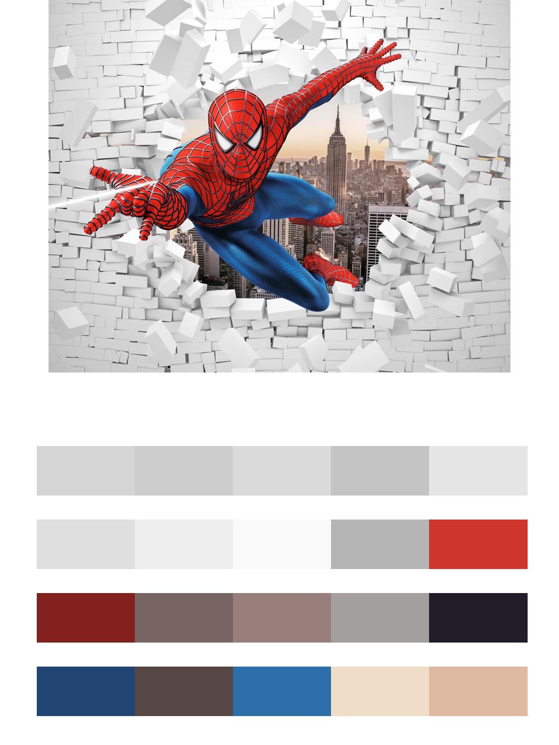 Человек паук 3д цвета