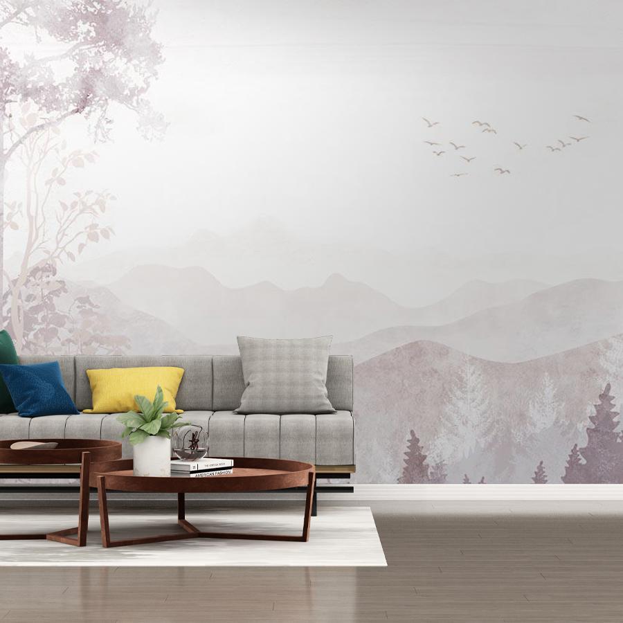 фотообои лес пудровый 14-697