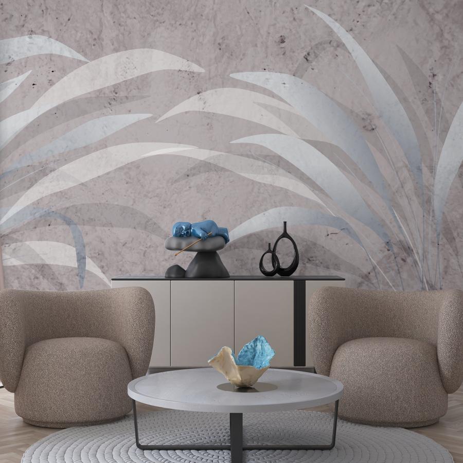 фотообои листья фон в гостиную 14-1237