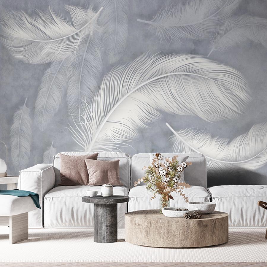 фотообои перышки на сером фоне 14-367 фотообои перышки на сером фоне 14-367
