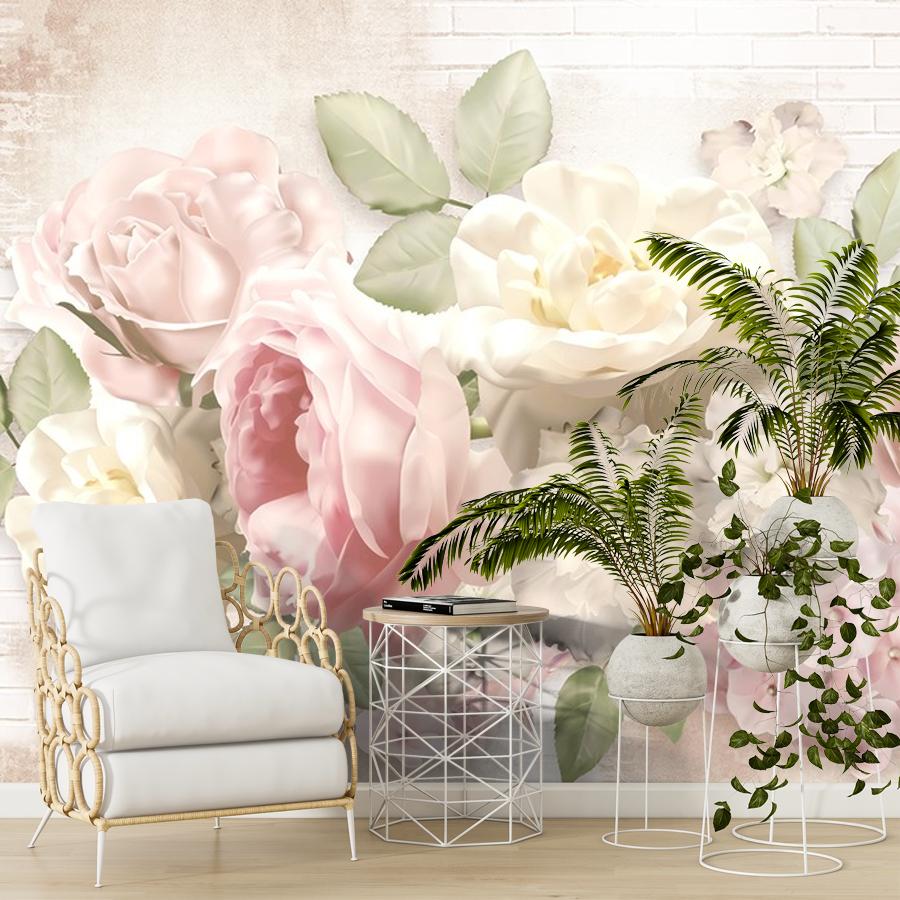 Фотообои Пышные пионы и розы 14-768