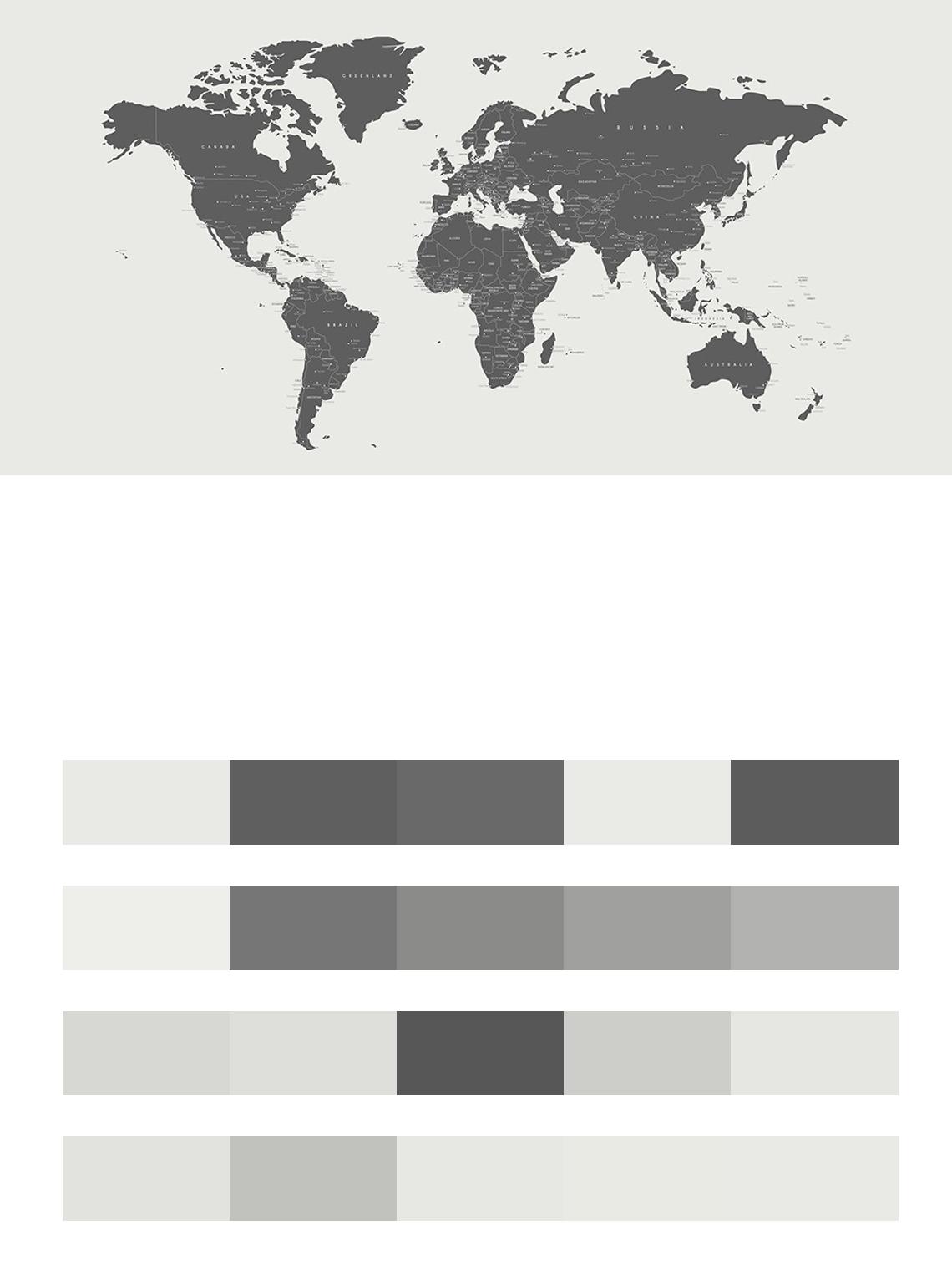 Векторная карта мира цвета