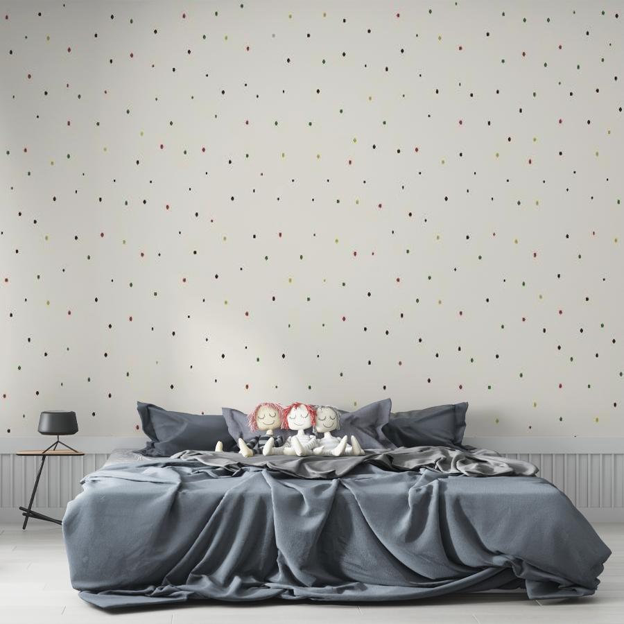 фотообои орнамент горошек разноцветный 14-1018