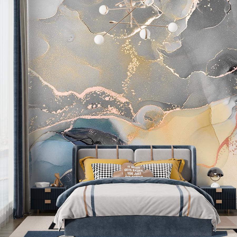 фотообои серое золото флюид 9-1597