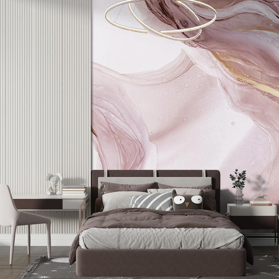 фотообои в спальню акварель и золото 9-1841