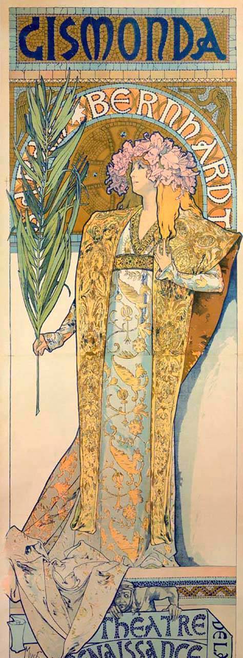 фотообои альфонс мариа муха - литографический плакат - жисмонда 8-235