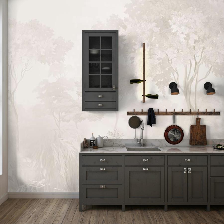 фотообои лес абстрактный бежевый 13-1067