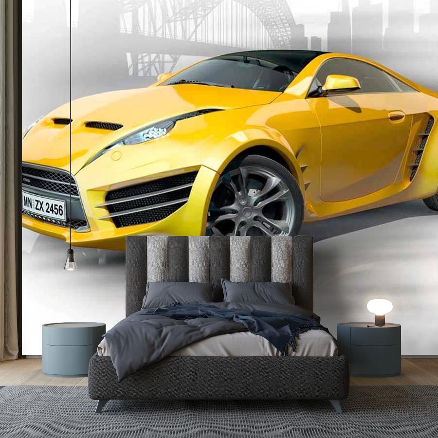 фотообои гоночная машина на светлом фоне 12-350