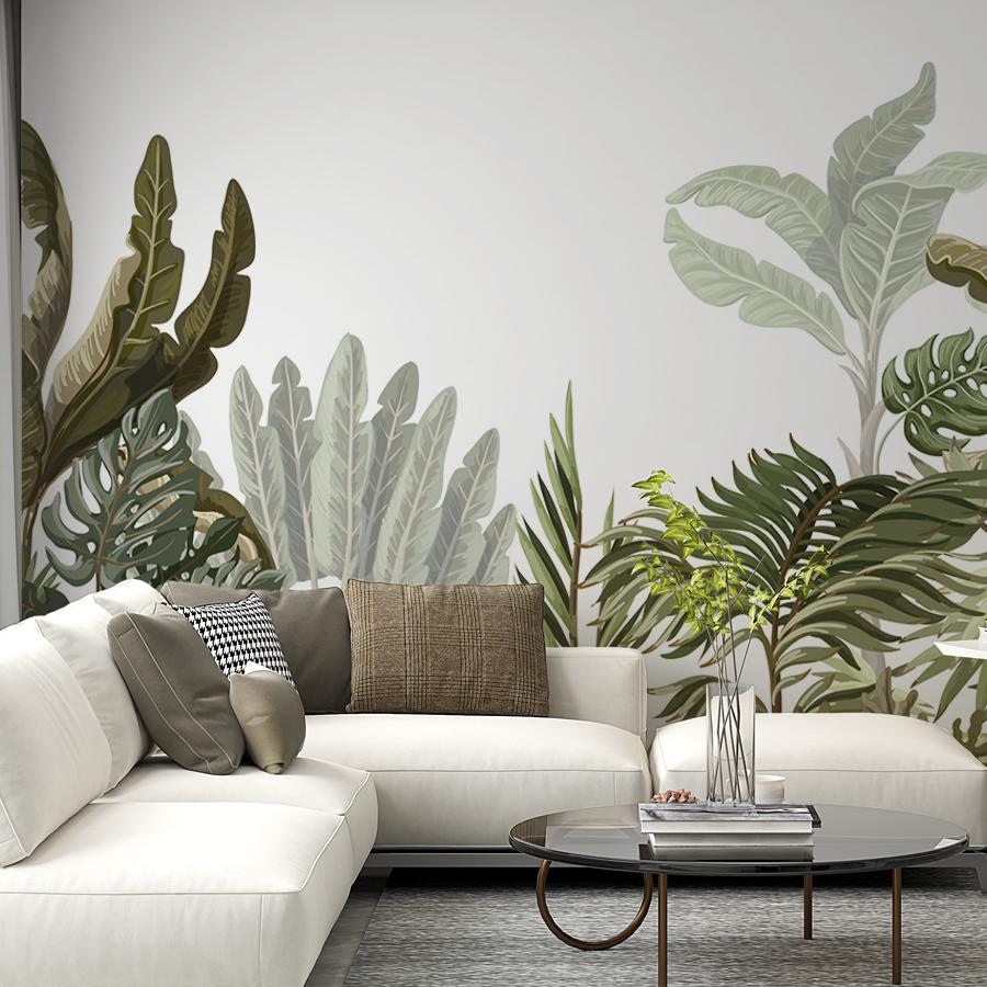 фотообои джунгли на белом фоне 12-1396