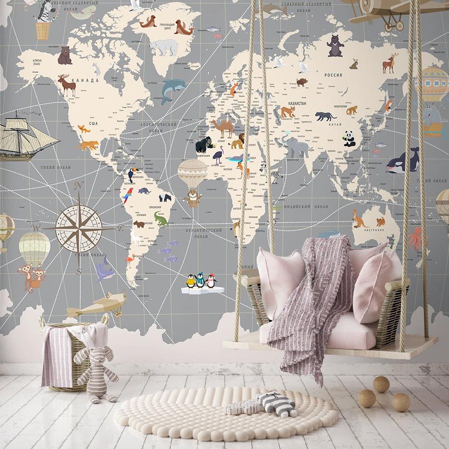фотообои стилизованная карта 14-915 фотообои стилизованная карта 14-915