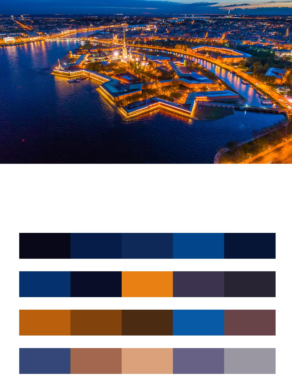 Панорама Санкт Петербурга цвета
