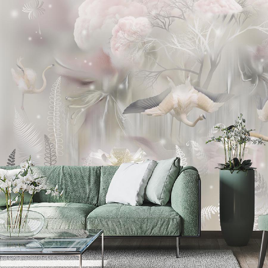 фотообои танец фламинго 13-845 фотообои танец фламинго 13-845