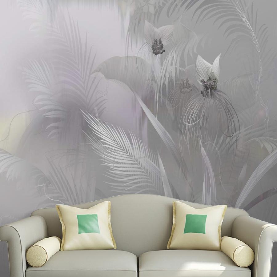 фотообои абстракция с пальмовыми листьями