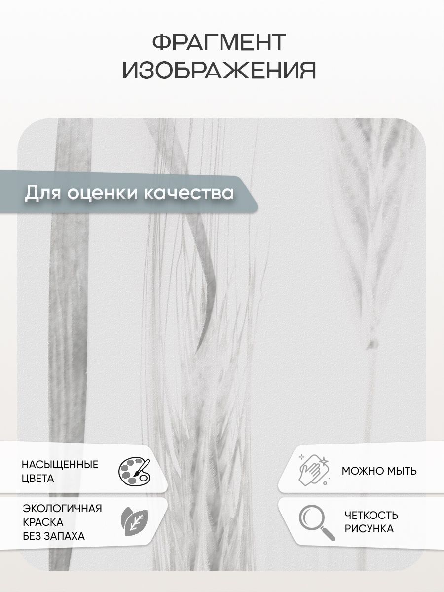 Фотообои «Колоски на белом фоне» 13-912 — крупный план