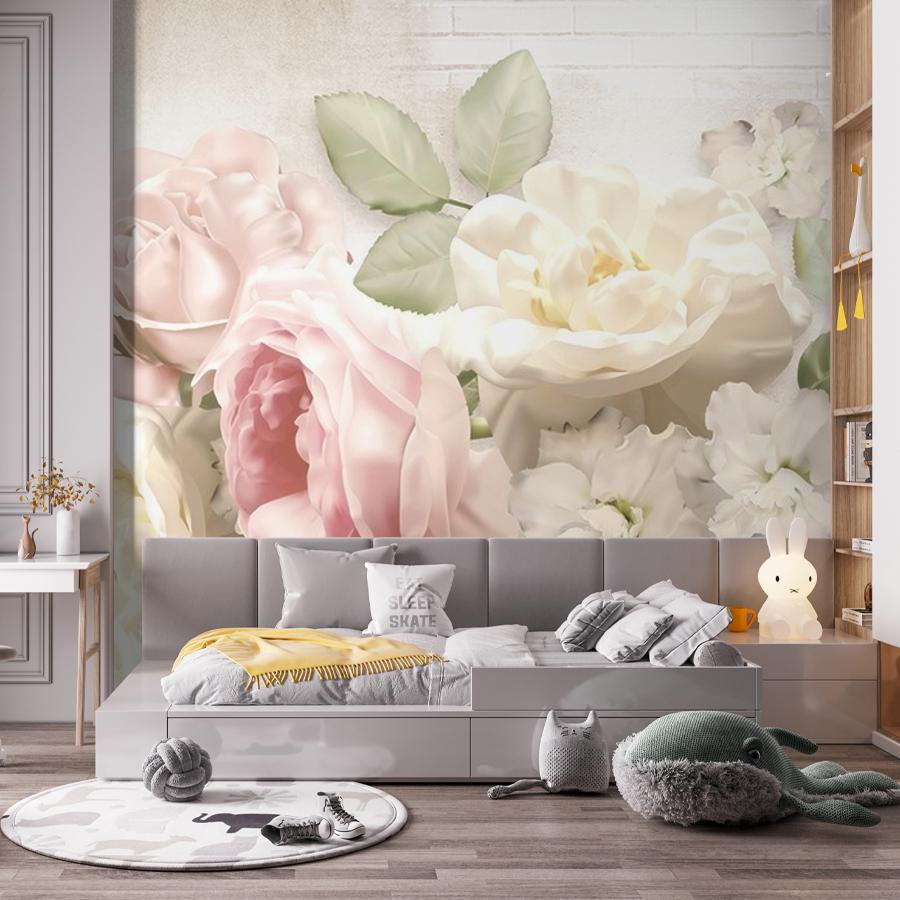 Фотообои Пышные пионы и розы 14-768