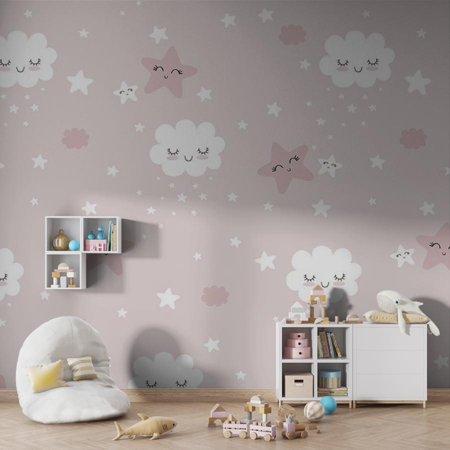 фотообои облака на розовом 12-761