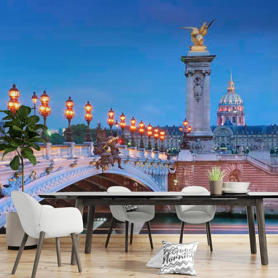 мост в париже с фонарями 9-794