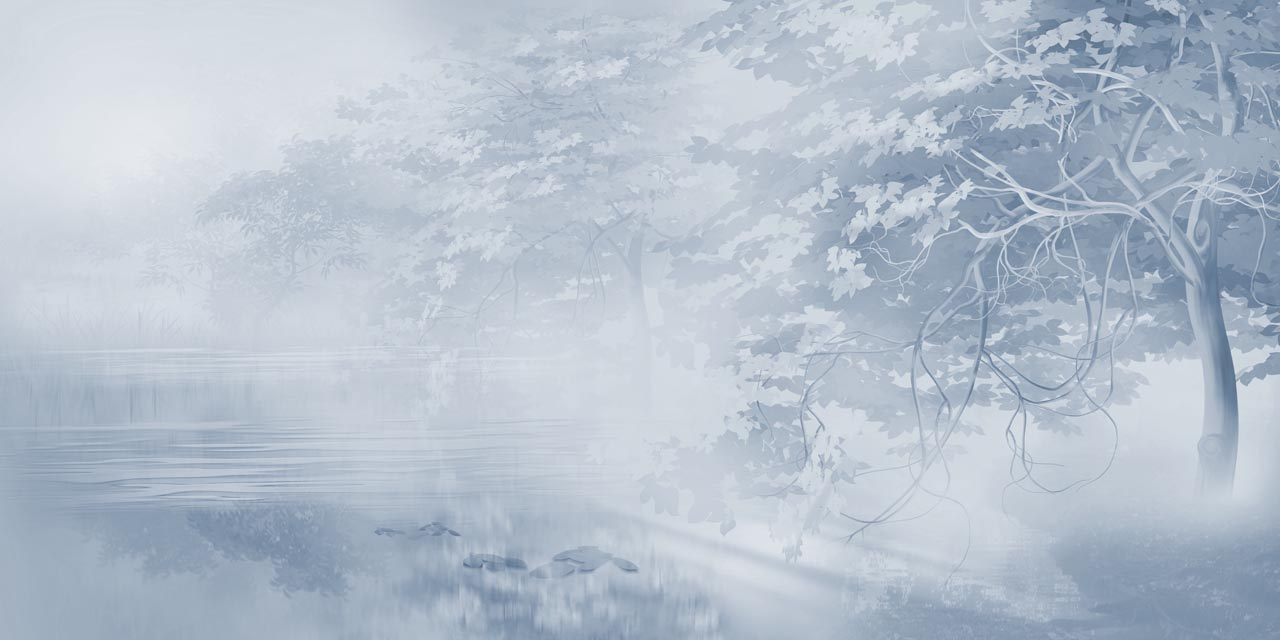 Фотообои Дерево в синем тумане