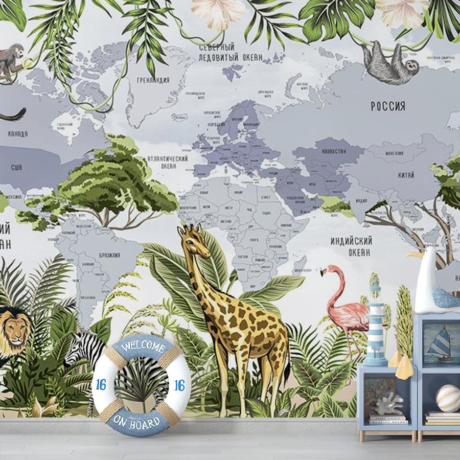 фотообои карта в джунглях насыщенная 12-1669 фотообои карта в джунглях насыщенная 12-1669