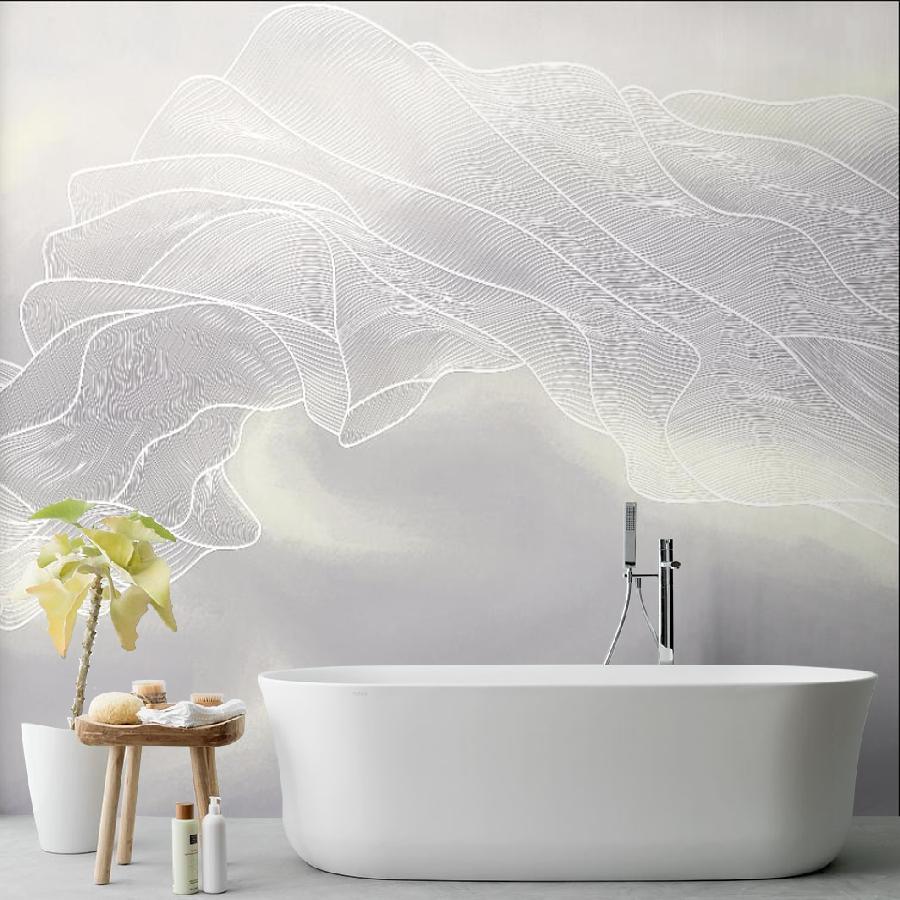 фотообои линии светлые на сером 14-939