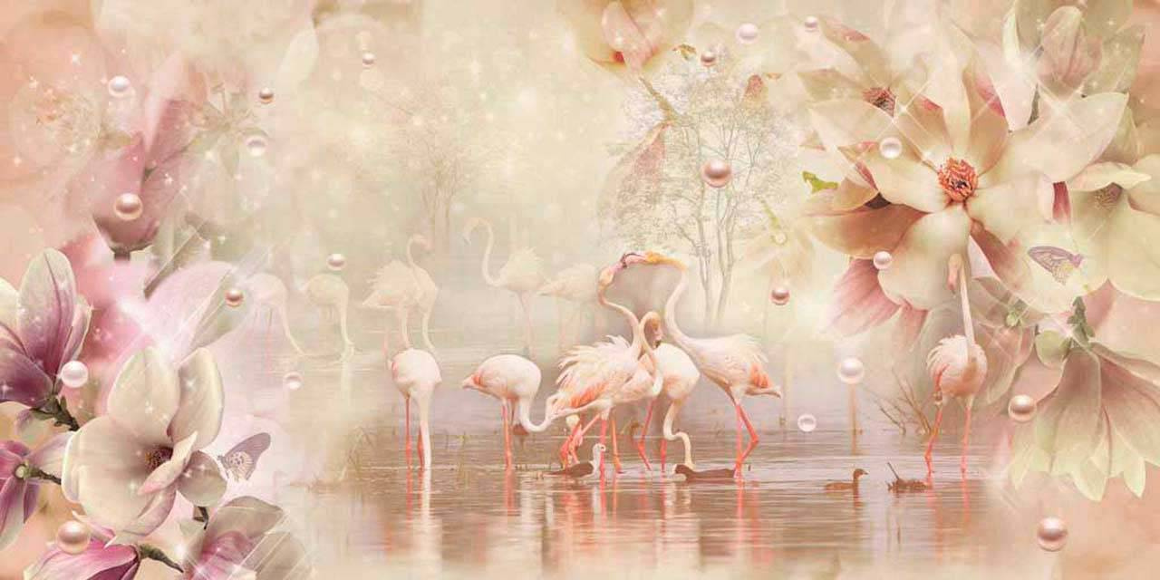 Фотообои Танцующий фламинго