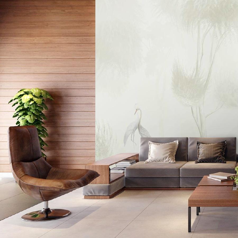 фотообои белая цапля среди деревьев