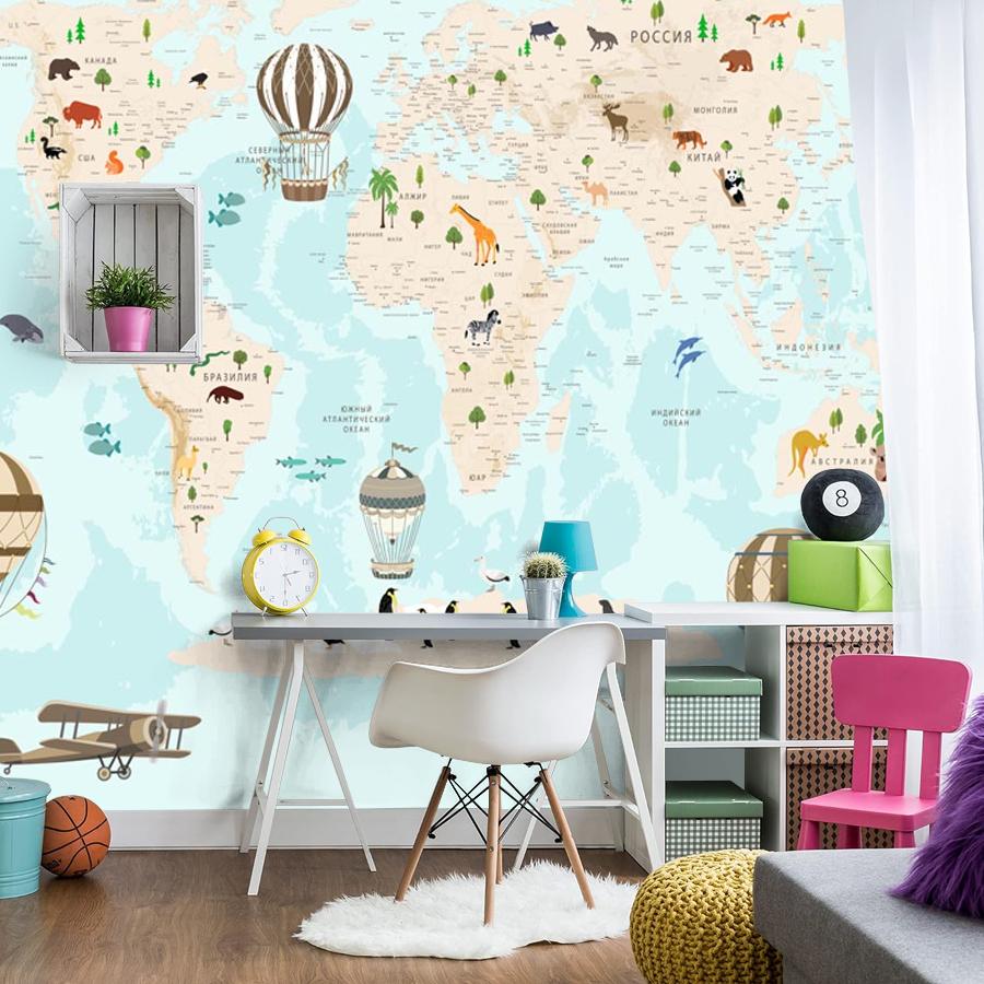 фотообои карта мира русская 12-975