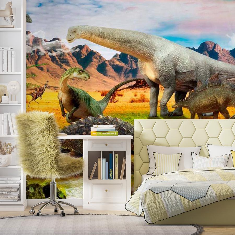 фотообои динозавры возле гор 12-381 фотообои динозавры возле гор 12-381