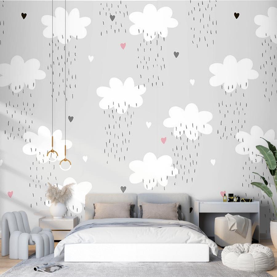 Фотообои и фотообои облака на сером 12-759